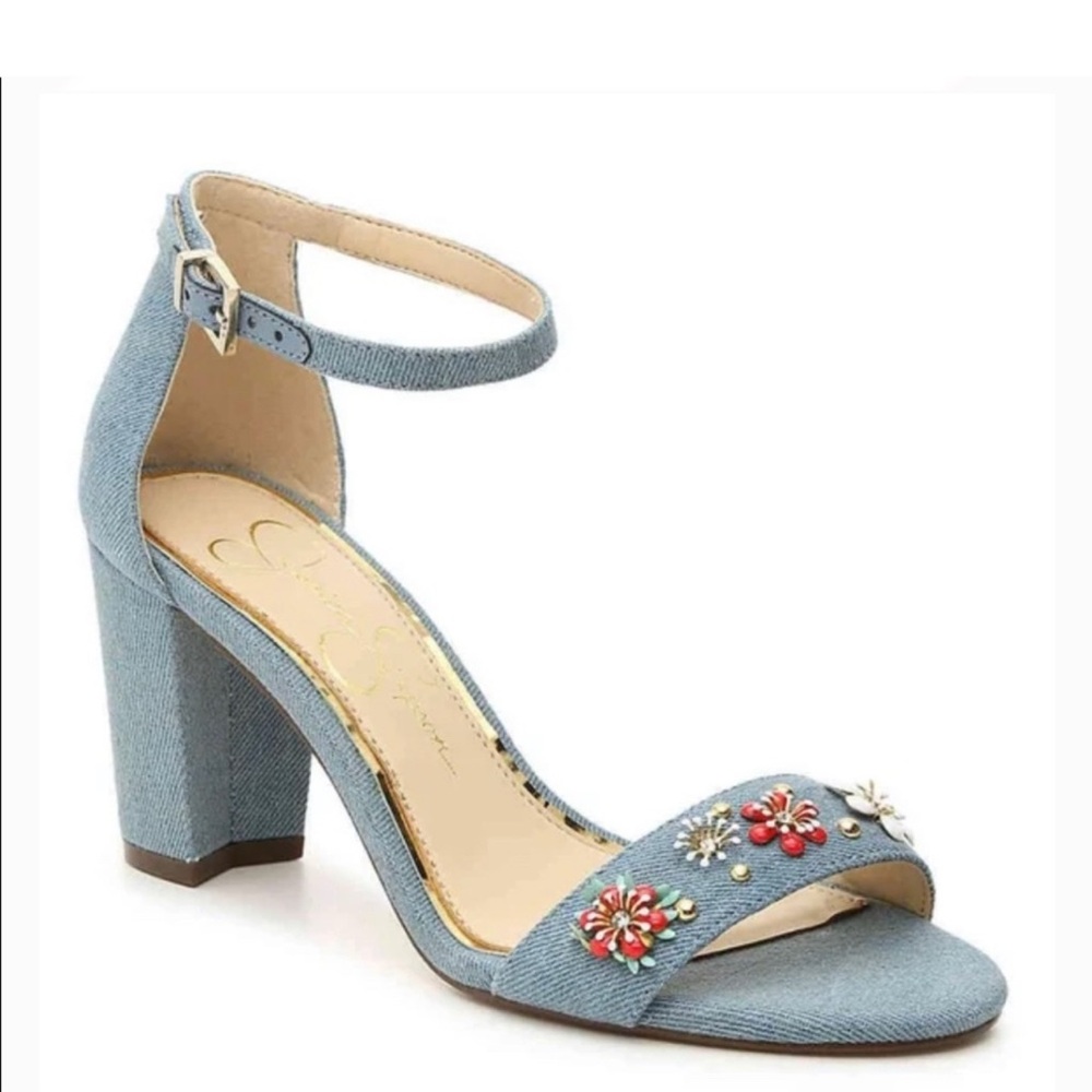 Jessica Simpson Denim Women’s Cornflower Shoes Heels Size 8.5 US NEW